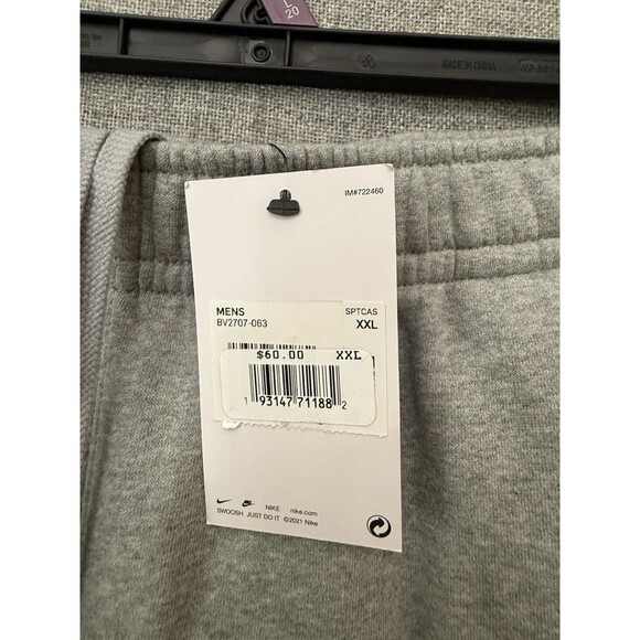 NWT MENS NIKE SPORTSWEAR CLUB FLEECE Straight Leg Gray SWEATPANTS XXL $60 - Picture 4 of 9